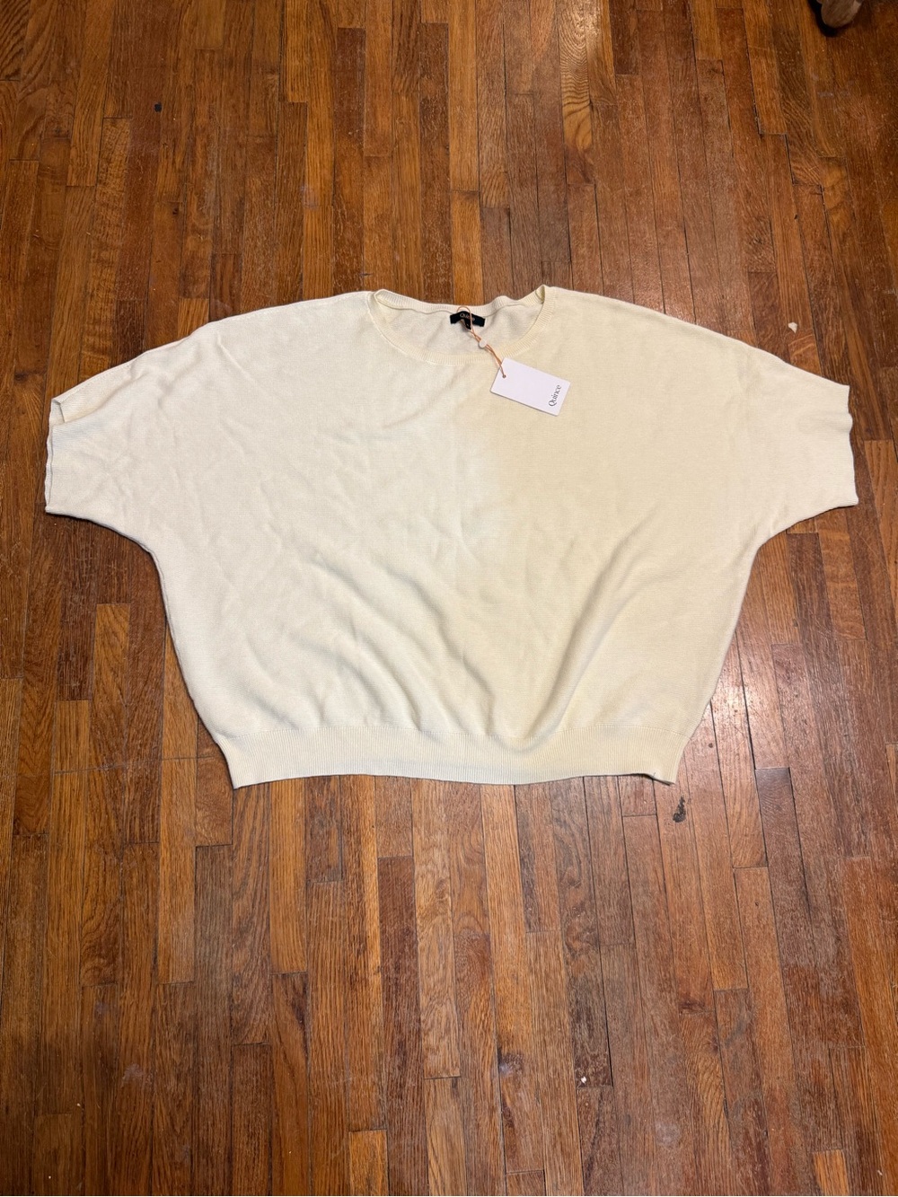 Quince Cream Relaxed Knit Crewneck Sweater